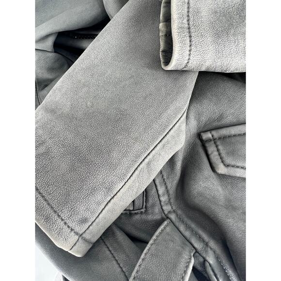 Iro Ashville Lamb Leather Moto Jacket in Gray - Picture 15 of 15